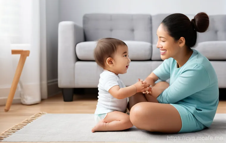 아기와 함께하는 언어 놀이 활동 설명 사진